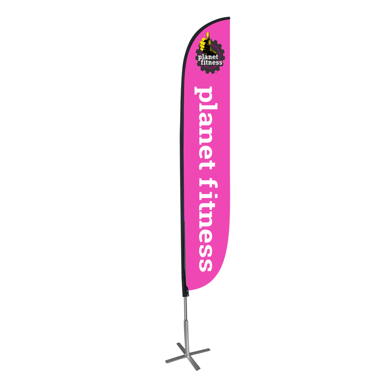 12ft Planet Fitness Feather Flag Purple
