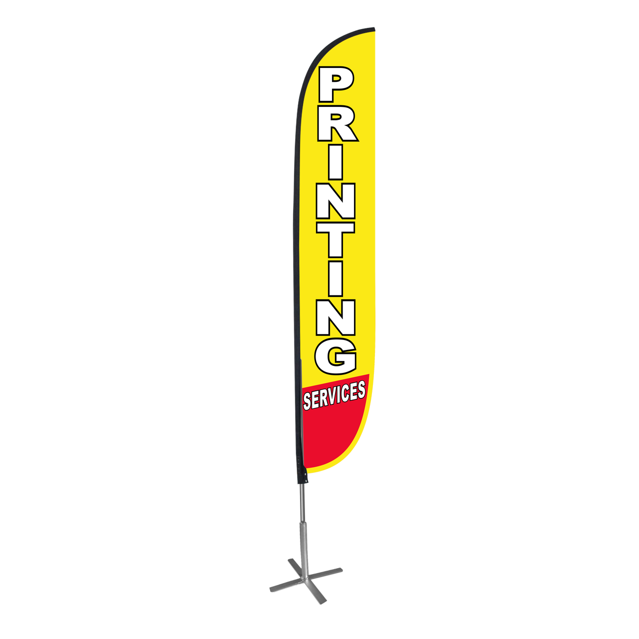 12ft Printing Services Feather Flag Yellow