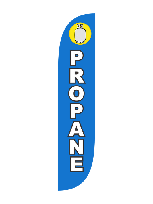 12ft Propane Feather Flag Blue