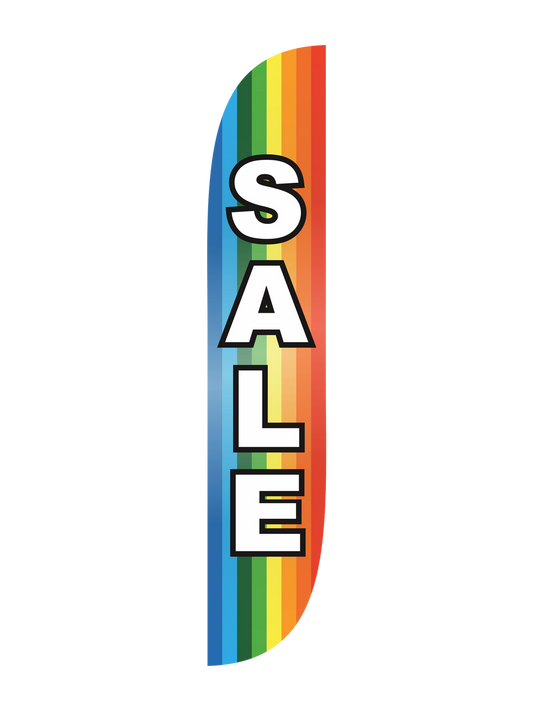 Rainbow Sale 12ft Feather Flag