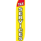 12ft Tax Services Feather Flag in Yellow