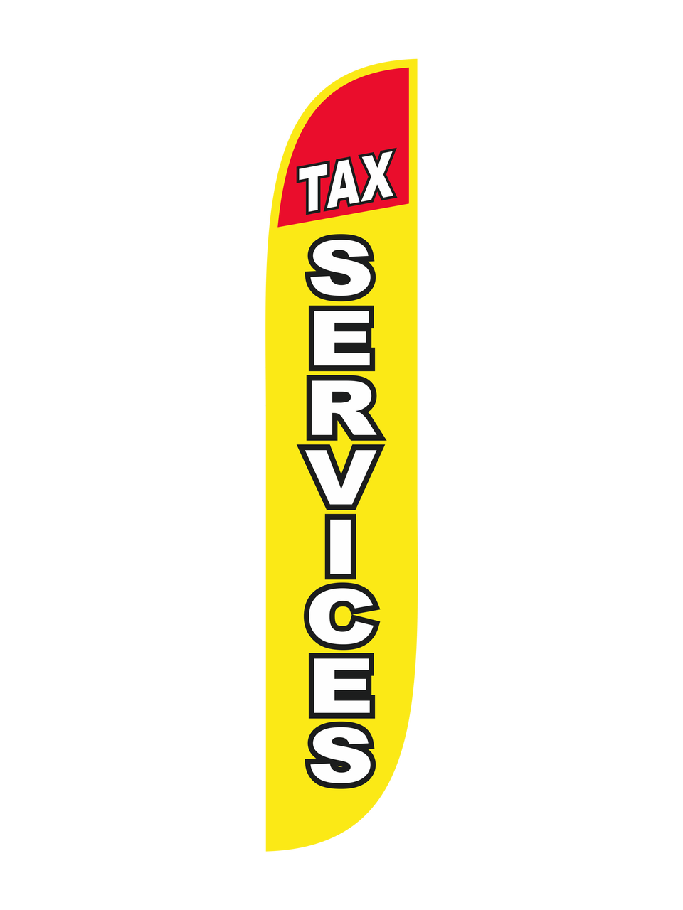 12ft Tax Services Feather Flag in Yellow