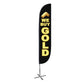 12ft We Buy Gold Feather Flag Black