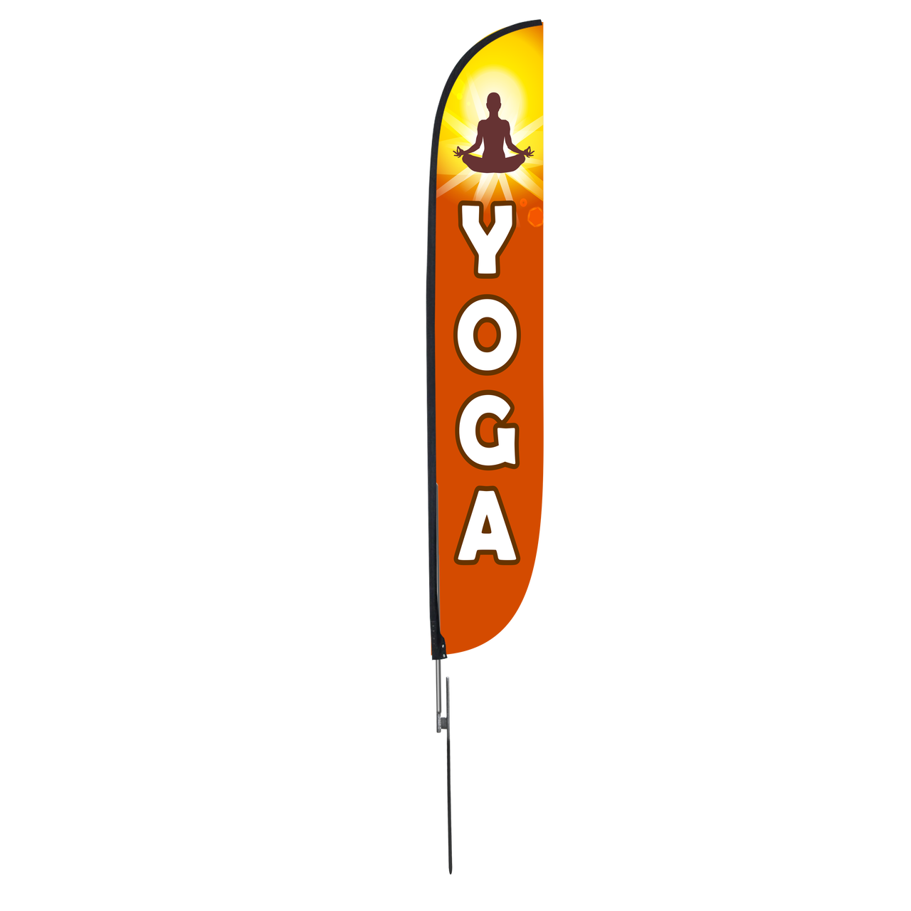 12ft Yoga Feather Flag Red