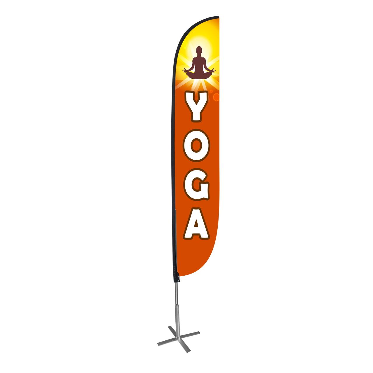 12ft Yoga Feather Flag Red