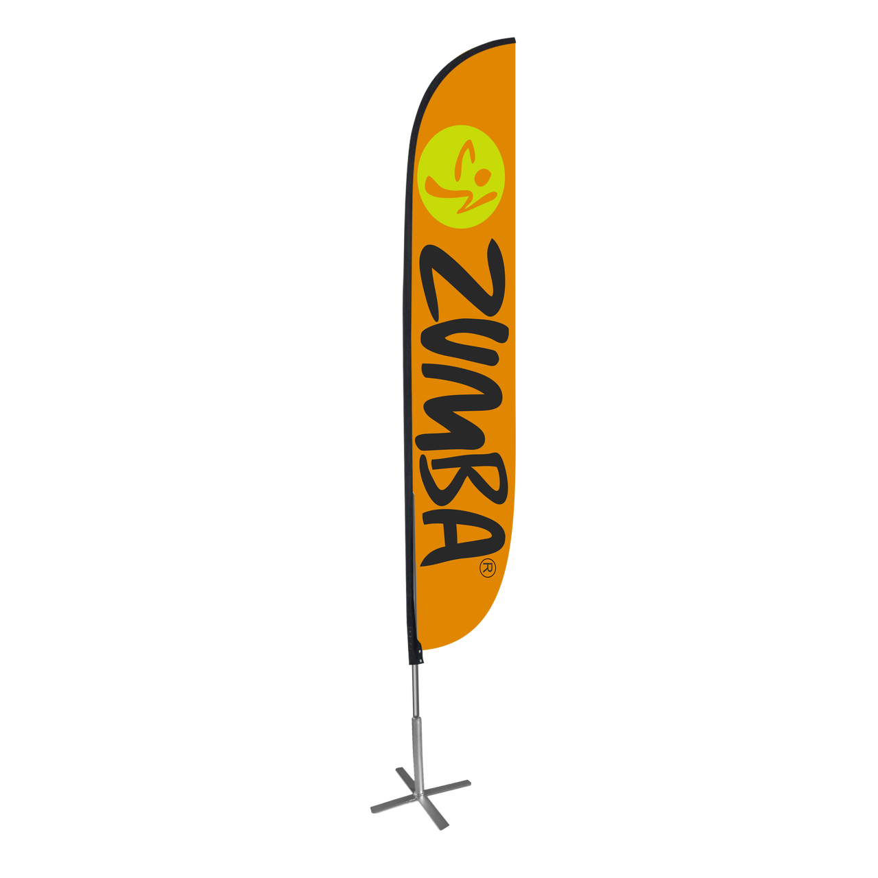 12ft Zumba Fitness Feather Flag Orange