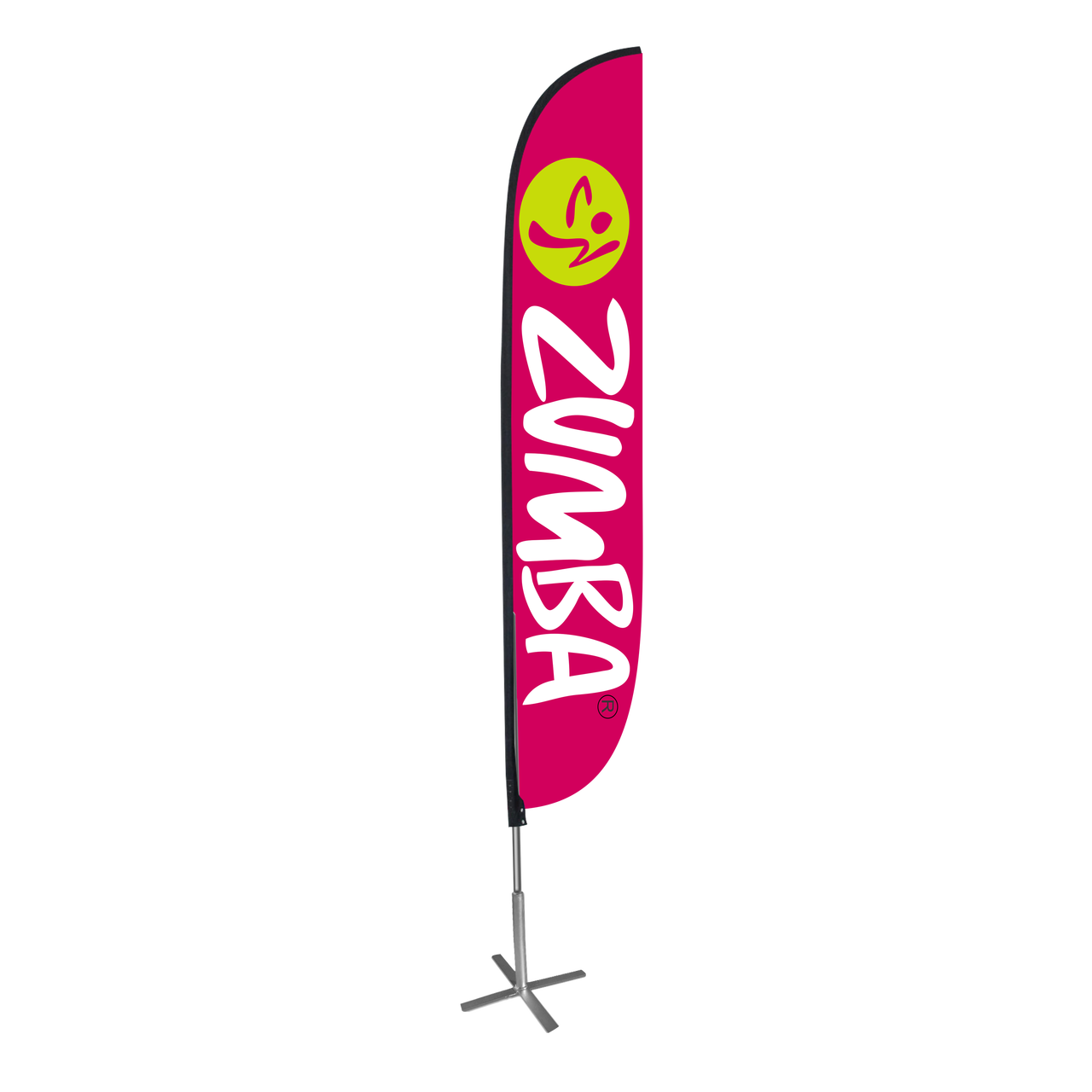 12ft Zumba Fitness Feather Flag Pink