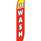 Car Wash 12ft Feather Flag Red & Yellow