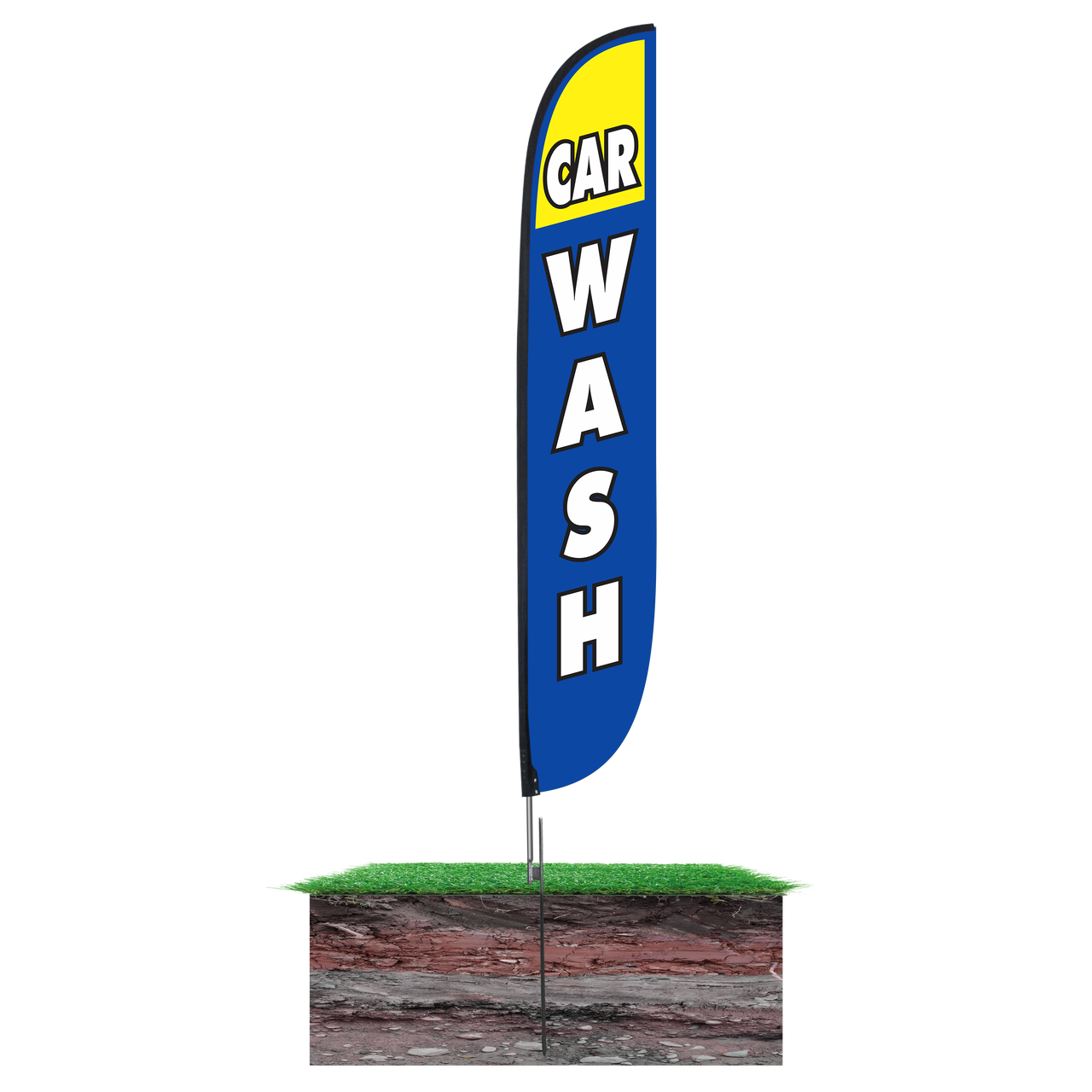 Car Wash 12ft Feather Flag