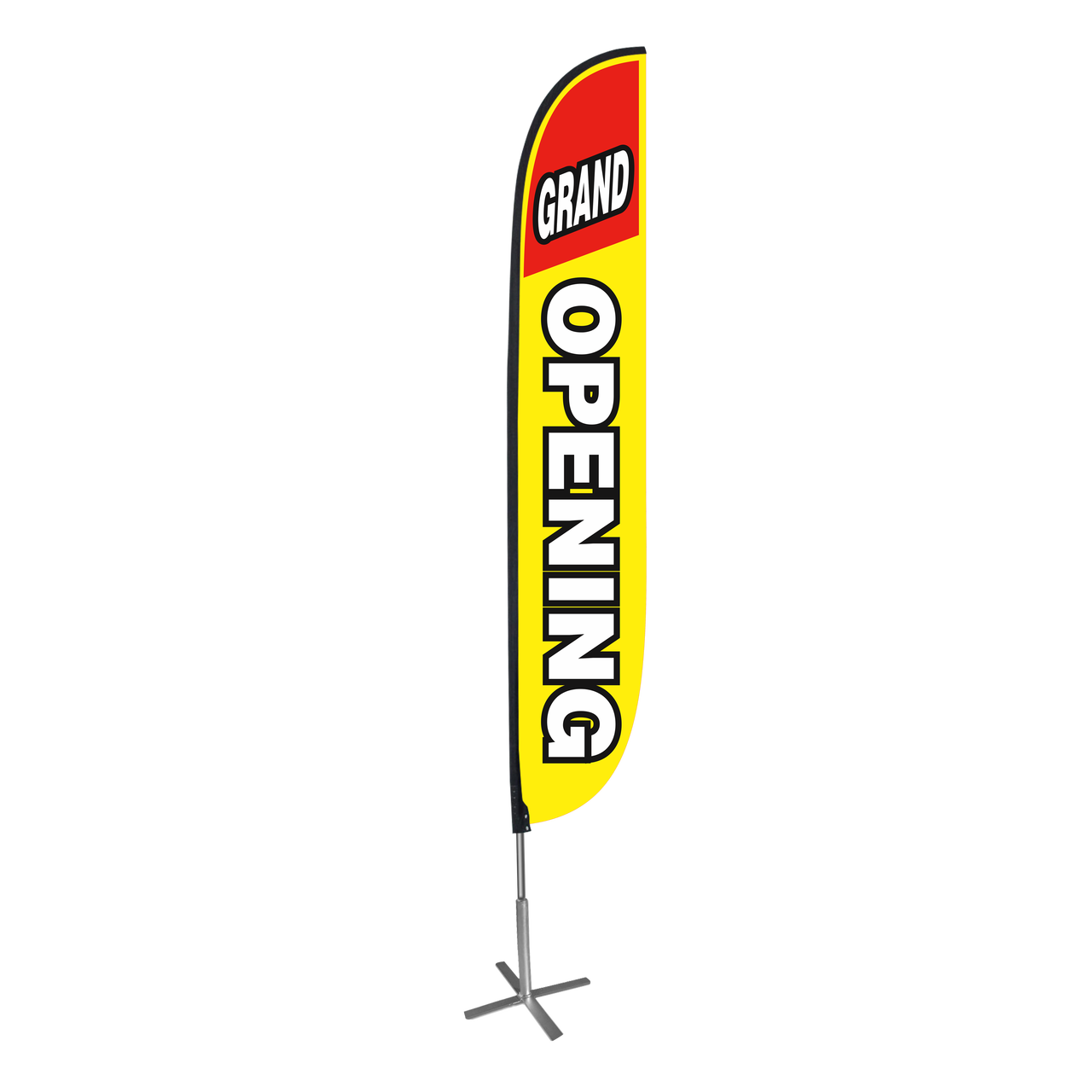 12ft Grand Opening Feather Flag Yellow & Red
