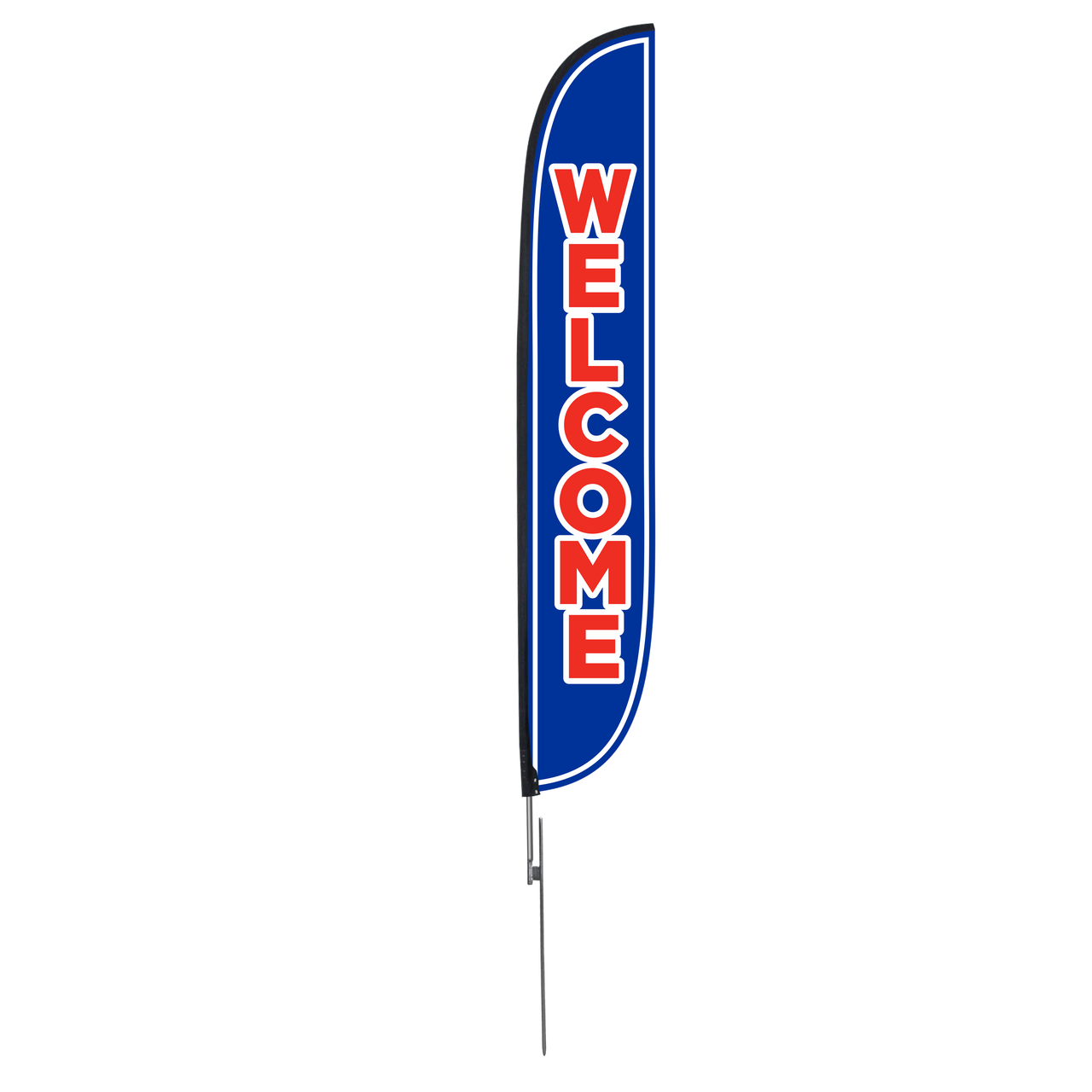 12ft Welcome Feather Flag Blue