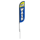 5ft Car Wash Feather Flag Blue & Yellow