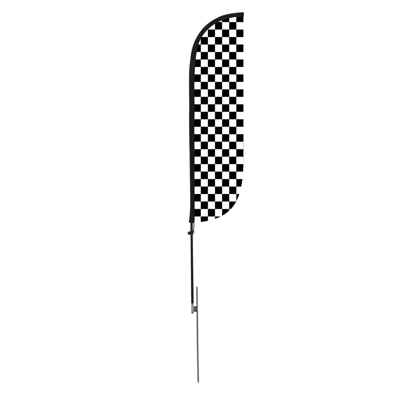 Black & White Checkered 5ft Feather Flag