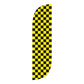 5ft Black & Yellow Checkered Feather Flag