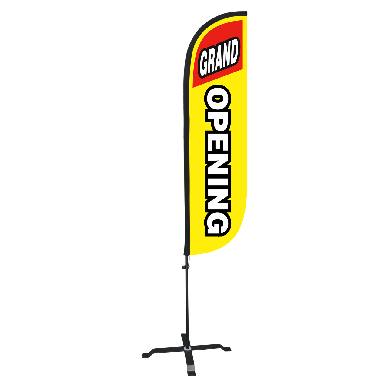 5ft Grand Opening Feather Flag Yellow & Red