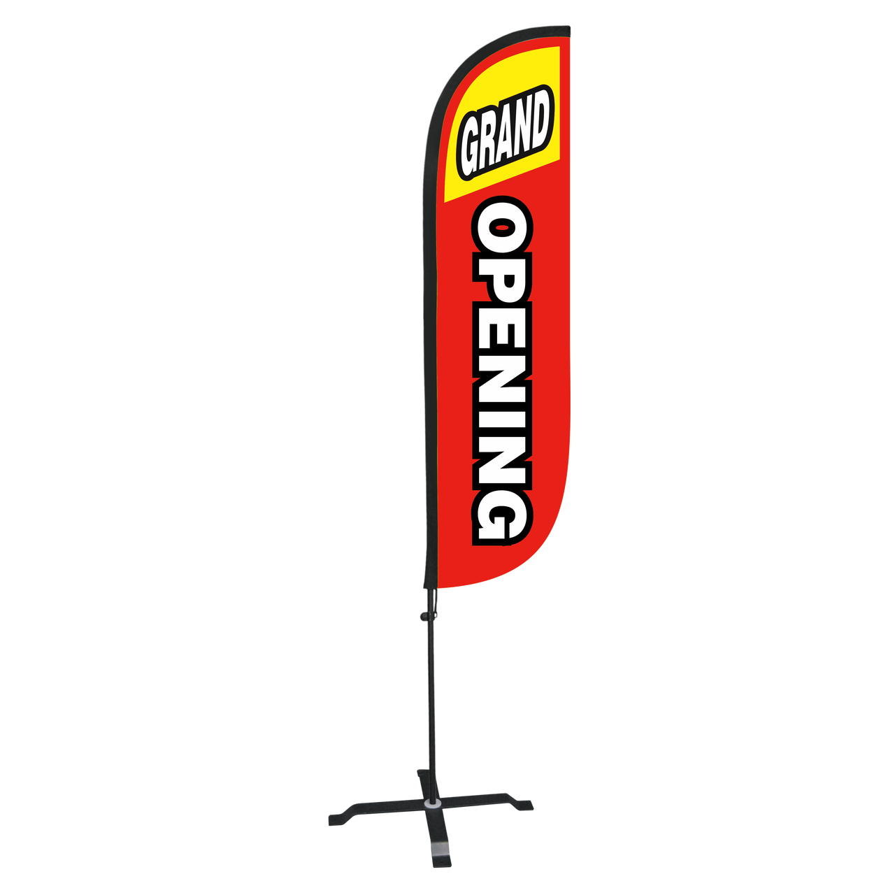 5ft Grand Opening Feather Flag Red & Yellow