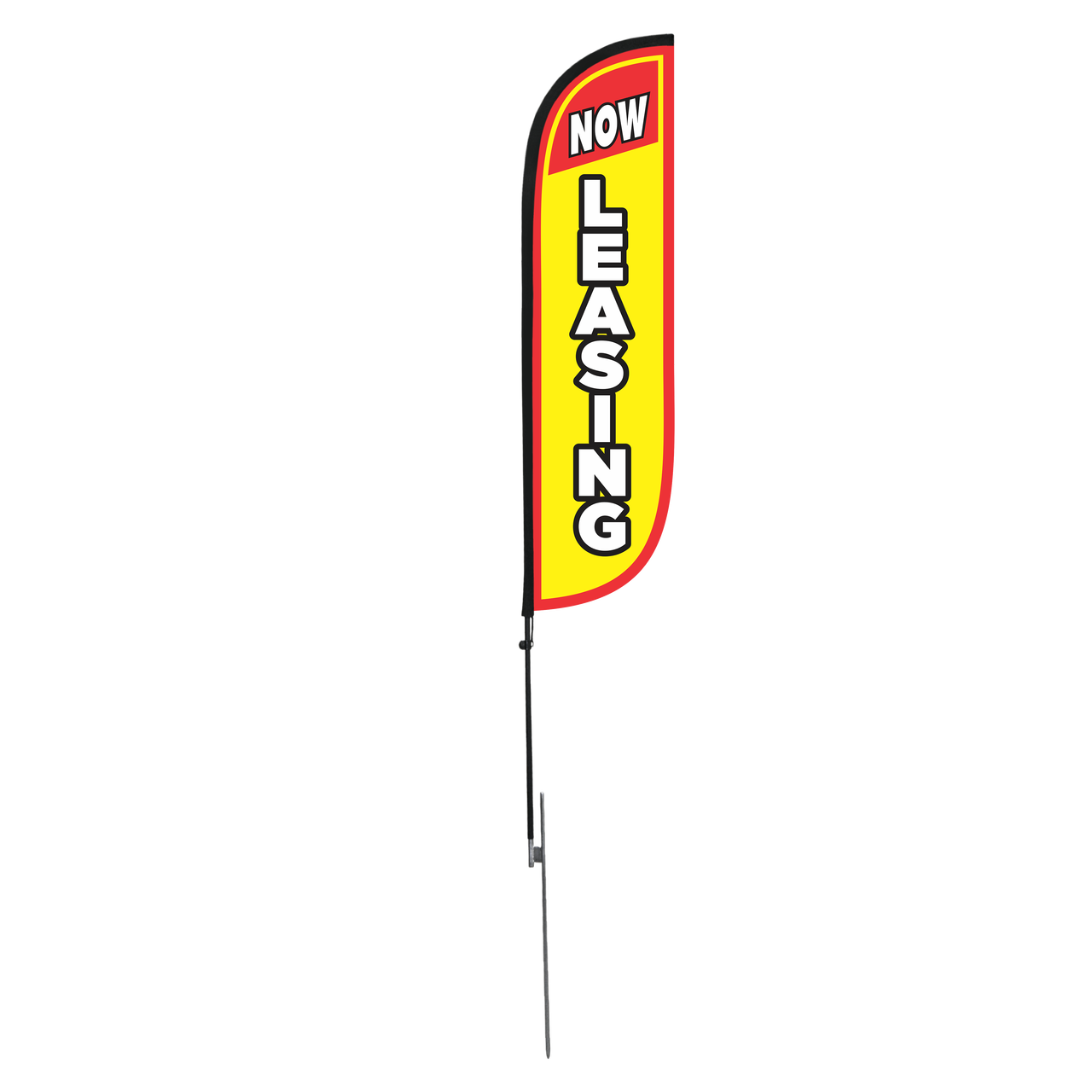 5ft Now Leasing Flag Feather Flag