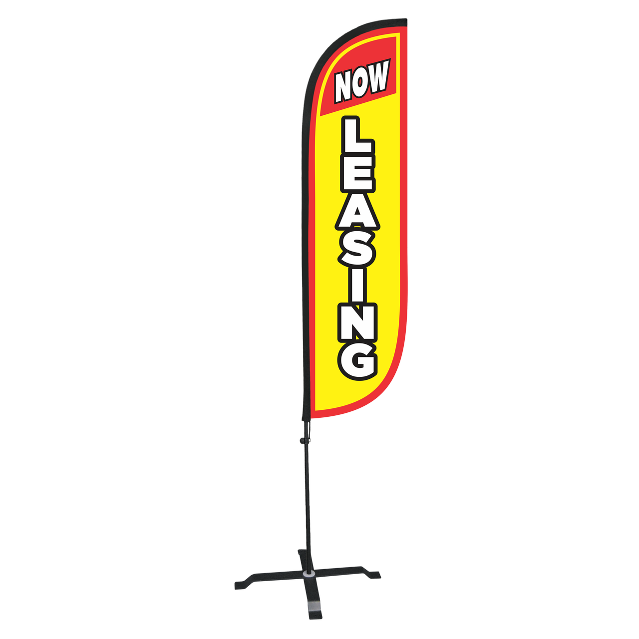 5ft Now Leasing Flag Feather Flag