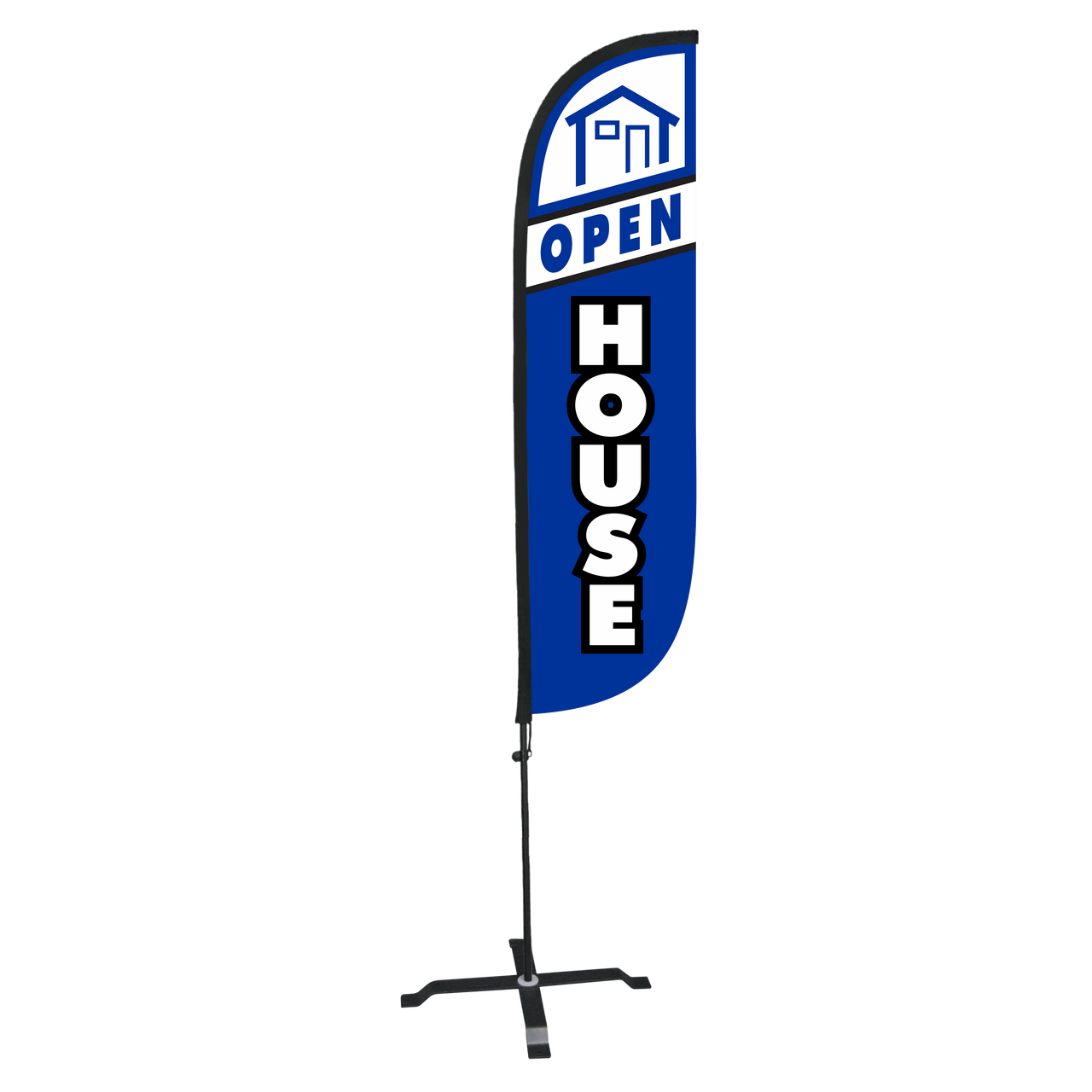 Open House 5ft Feather Flag Blue