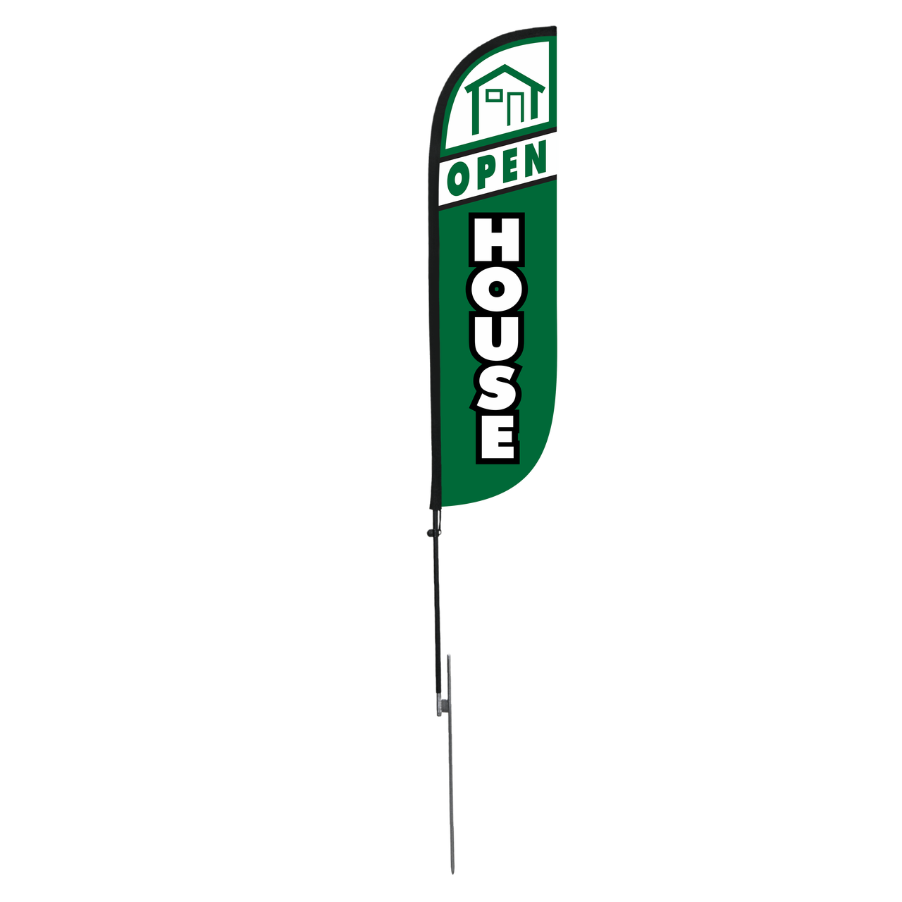 Open House Feather Flag Green 5ft
