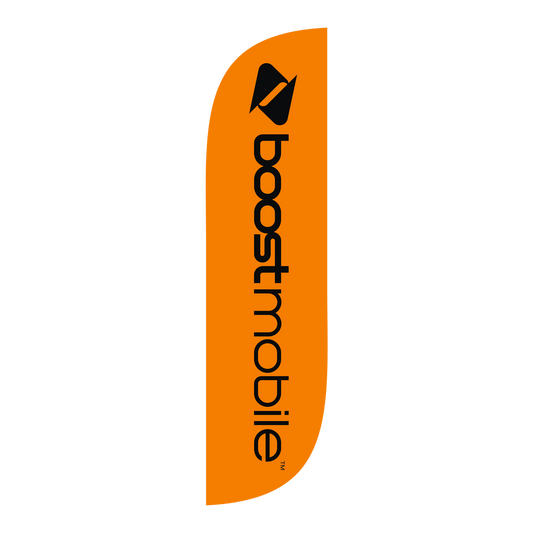 5ft Boost Mobile Feather Flag Orange