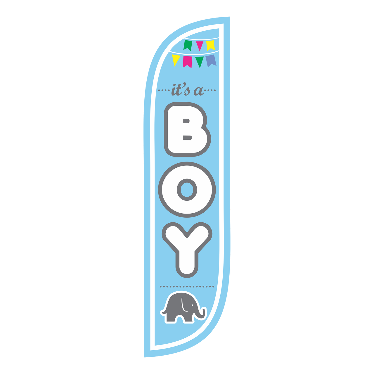 5ft It's A Boy Feather Flag Feather Flags