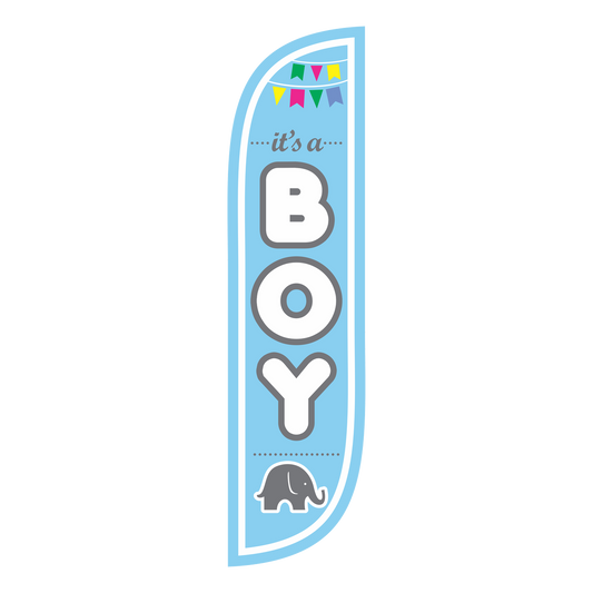 5ft It's A Boy Feather Flag Feather Flags