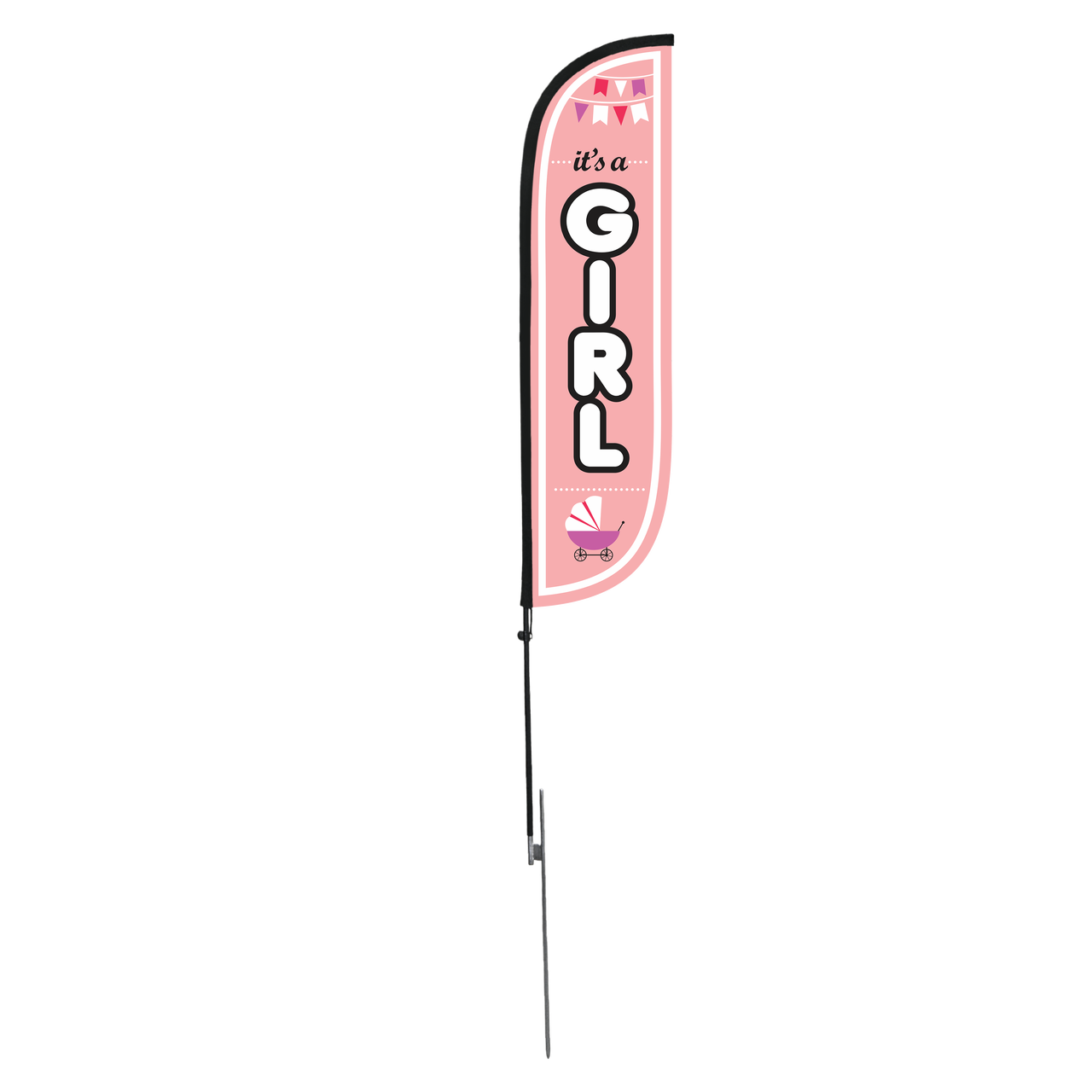 5ft It's A Girl Feather Flag Feather Flags