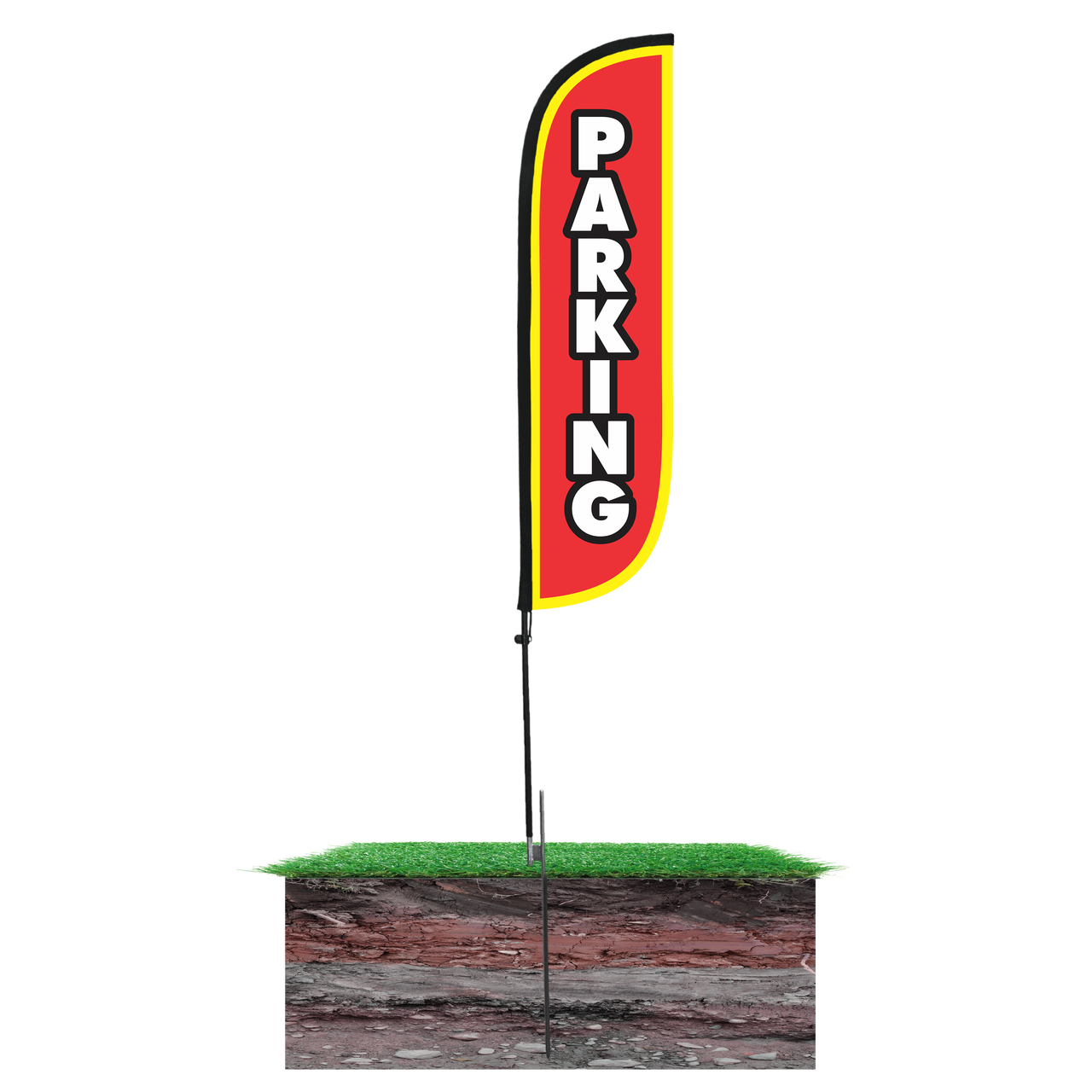 5ft Parking Feather Flag Feather Flags