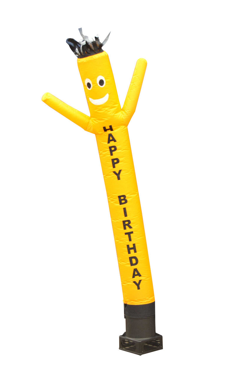 6ft Happy Birthday Mini Yellow Air Dancer Tube Man Wacky Wavy Inflatable