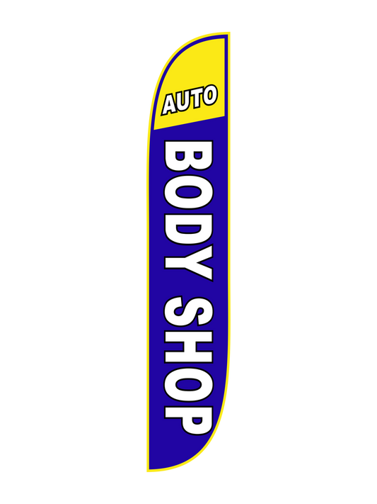 12ft Auto Body Shop Feather Flag