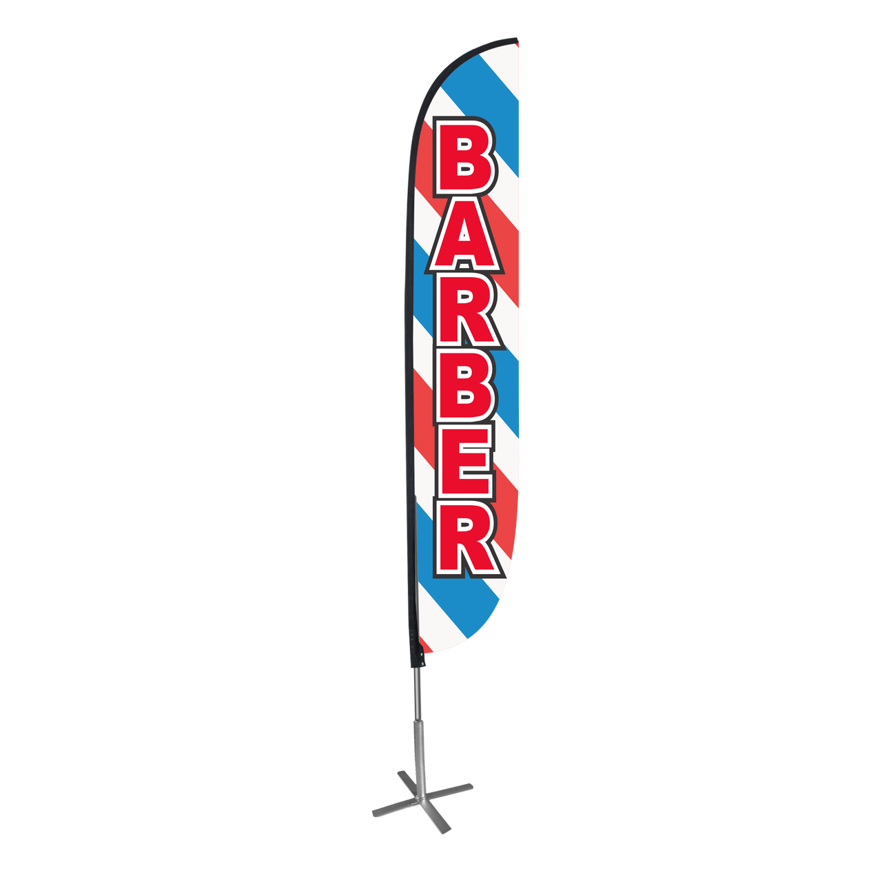 Barber 12ft Feather Flag Barber Pole
