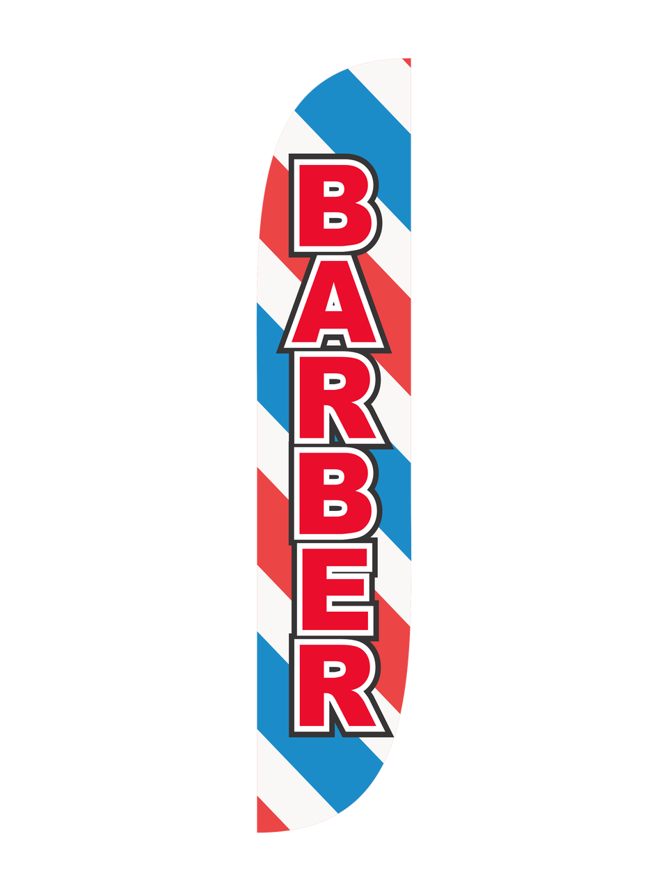 Barber 12ft Feather Flag Barber Pole