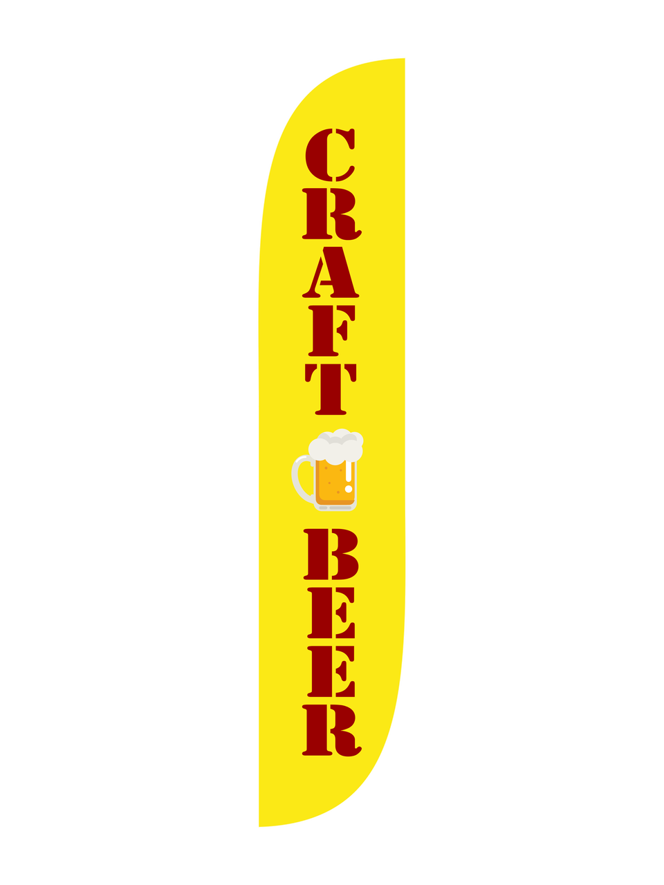 12ft Craft Beer Feather Flag Yellow