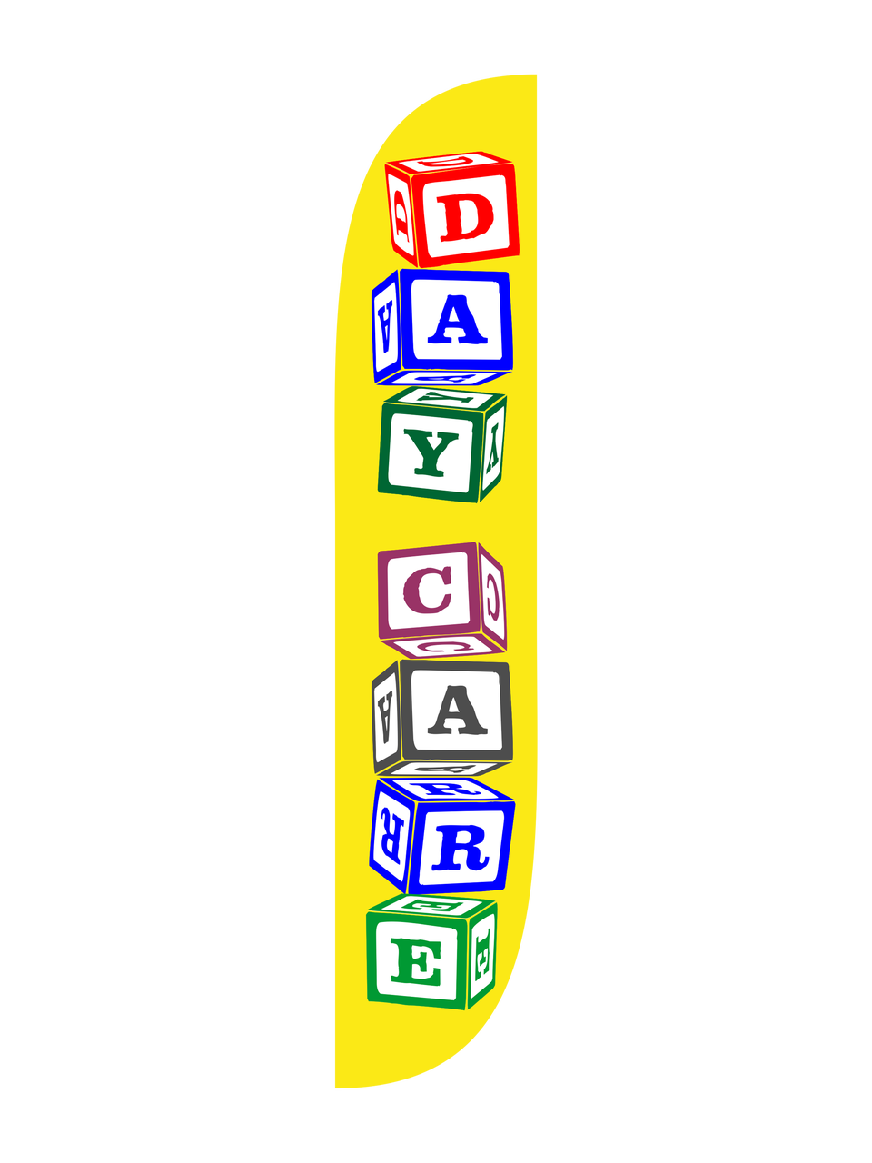 12ft Day Care Feather Flag Blocks