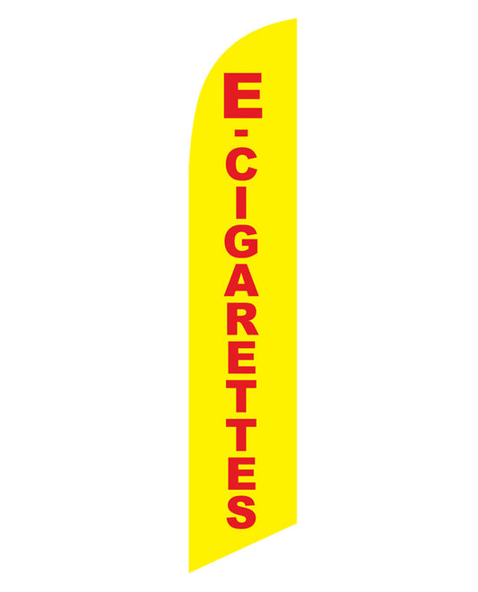 12ft E-Cigarettes Yellow Feather Flag