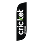 5ft Cricket Wireless Feather Flag Black