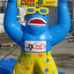 20ft Blue Gorilla Holding Sign Inflatable  Balloon