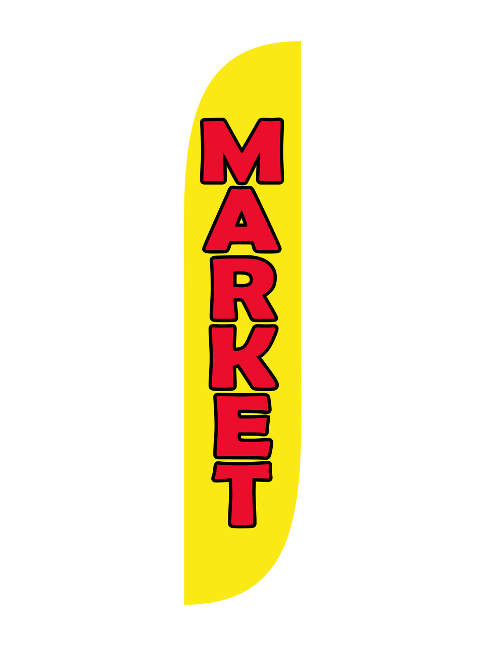 12ft Market Feather Flag Yellow