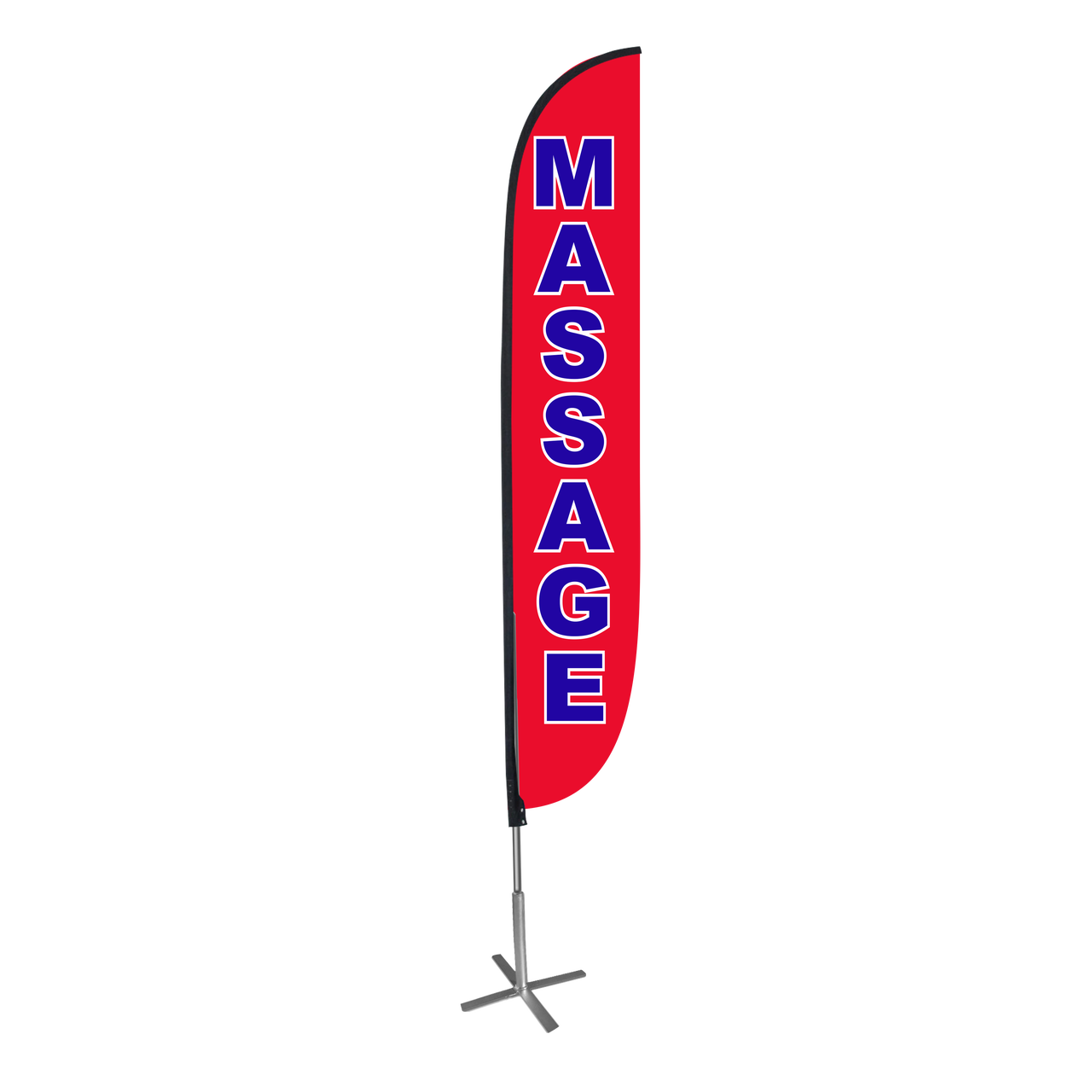 12ft Massage Feather Flag Red