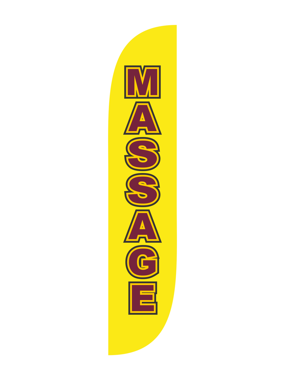 12ft Massage Feather Flag Yellow