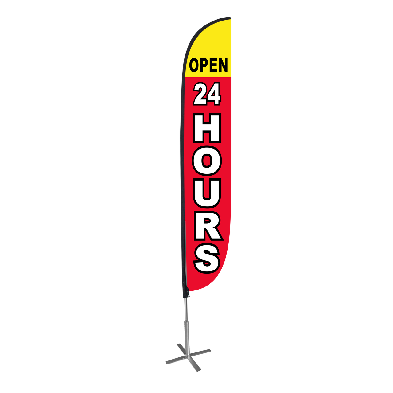 12ft Open 24 Hours Feather Flag