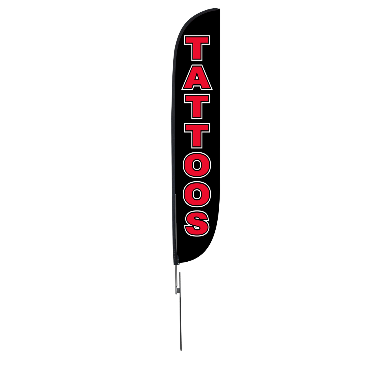 12ft Tattoos Feather Flag Black