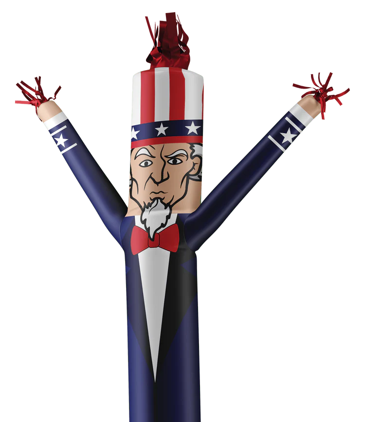 6ft UNCLE SAM AIR DANCER INFLATABLE TUBE MAN WACKY WAVY