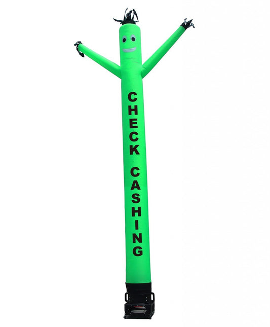 20ft Check Cashing Green Air Dancer Tube Man Wavy Guy Inflatables